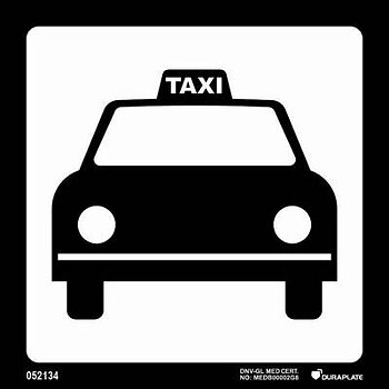 Färjeterminals- & flygplatsskylt (ICAO 9363) "Taxi" - IMPA 33.2433