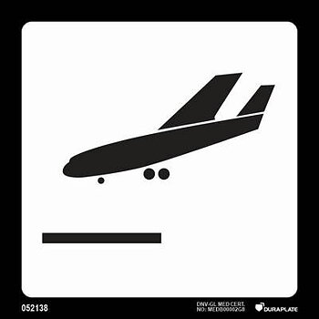 Färjeterminals- & flygplatsskylt (ICAO 9363) "Ankommande flyg" - IMPA 33.2437