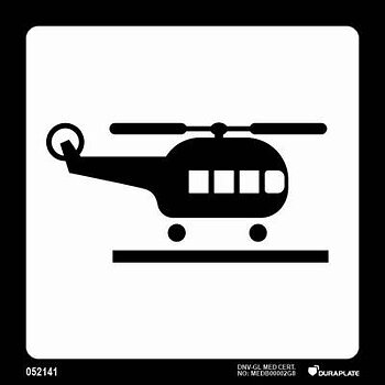 Färjeterminals- & flygplatsskylt (ICAO 9363) "Helikoptrar" - IMPA 33.2440