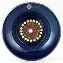 Mari Simmulson (Kaskad 1960s) Blue Bowl with Colorful Relief 17 cm