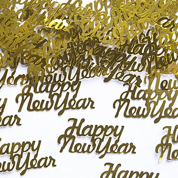 Konfetti "Happy New Year" | Guld