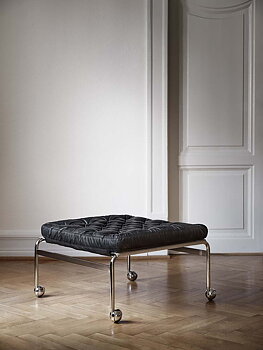 Karin 73 Fotpall (Läder flera val) - Dux