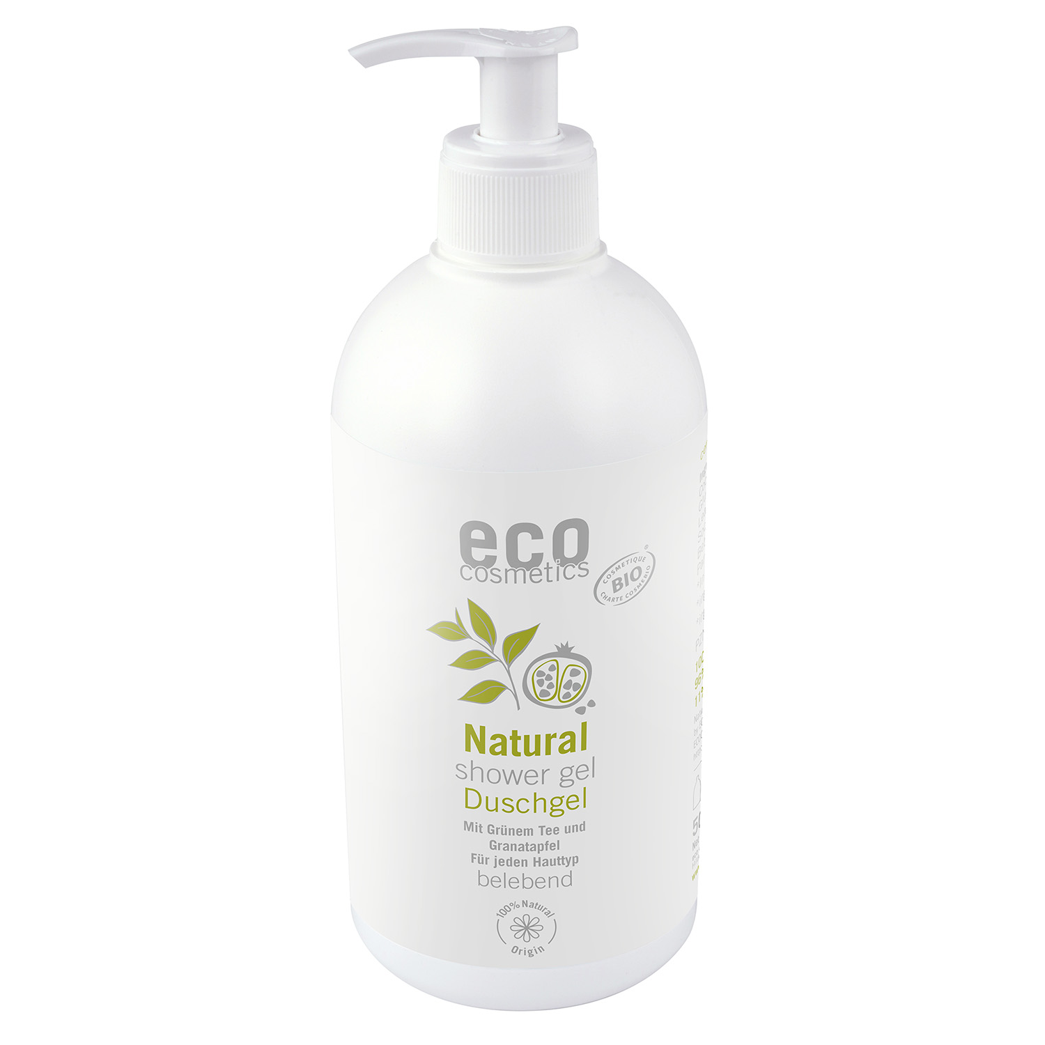 Duschgel Grönt te & granatäpple 500 ml x4, EKO