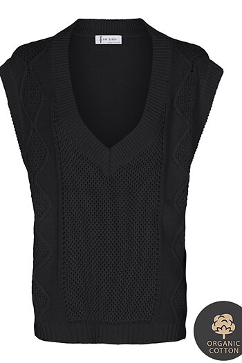 Tif Tiffy - Poppy Vest Black