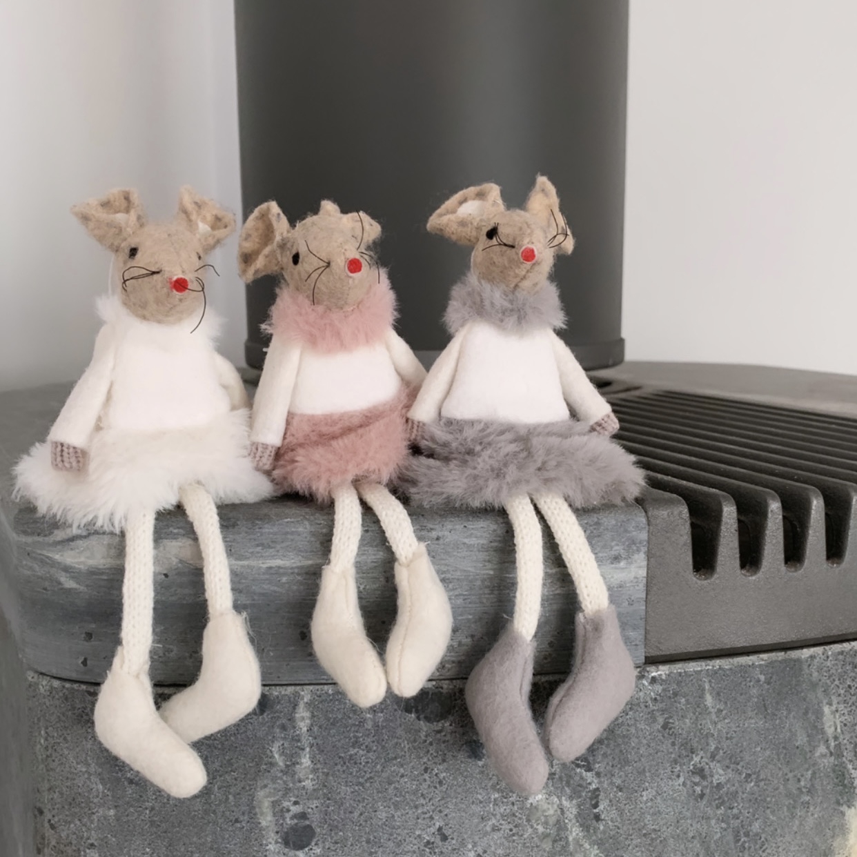 Christmas mouse with pendant - Pastel - 15 cm - 3