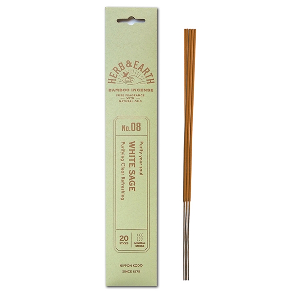 Japansk  Rökelse Pinnar, Herb & Earth - Vit salvia (White sage) 