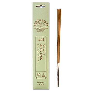 Japansk  Rökelse Pinnar, Herb & Earth - Vit salvia (White sage) 