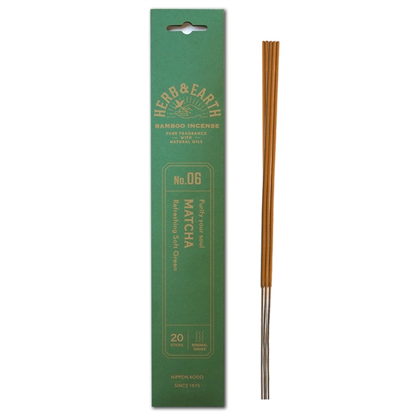 Japansk  Rökelse Pinnar, Herb & Earth -  Matcha