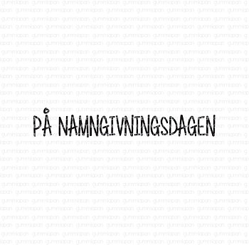 Gummiapan stämpel - På  namngivningsdagen