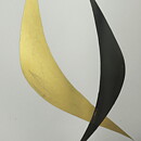 Stig Lindberg (Veckla 1950) White Vase with Modern Decor 12 cm