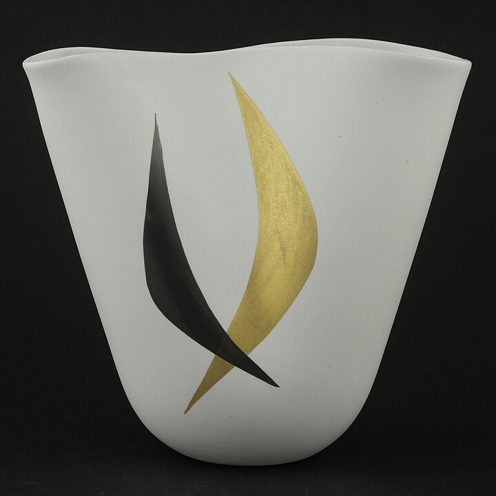 スティグ・リンドべリ Vecklaシリーズ   モダン柄の花瓶 Vase 1950年 12 cm