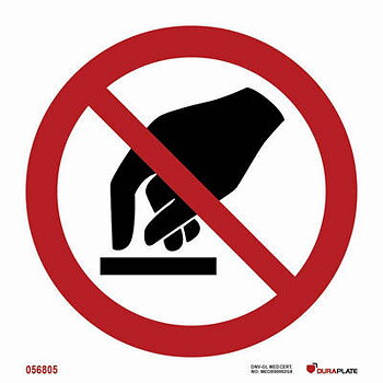 Prohibition sign (PSS) "Do not touch" - IMPA 33.8504