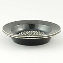 Britt-Louise Sundell (Kreta 1961) Brown Bowl with White Circular Relief  15 cm