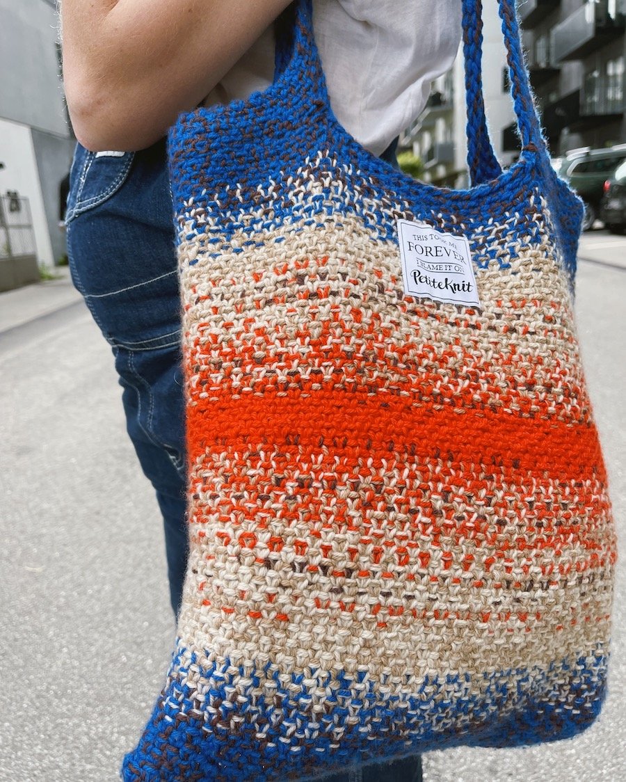 Tote bag petite knit stickmönster - 2