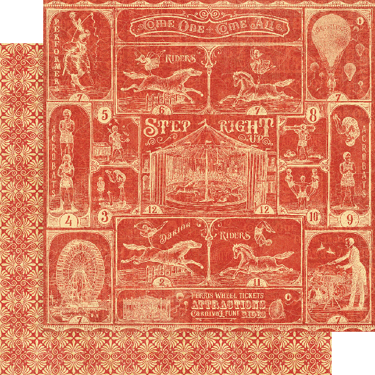 Graphic45 - Come one, Come all- Block 8x8" - 6