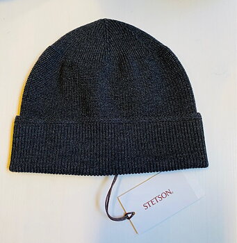 Beanie merinoull Stetson, mörkgrå