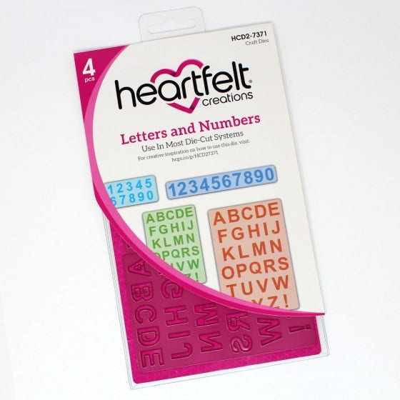 Heartfelt - Letters and Numbers die