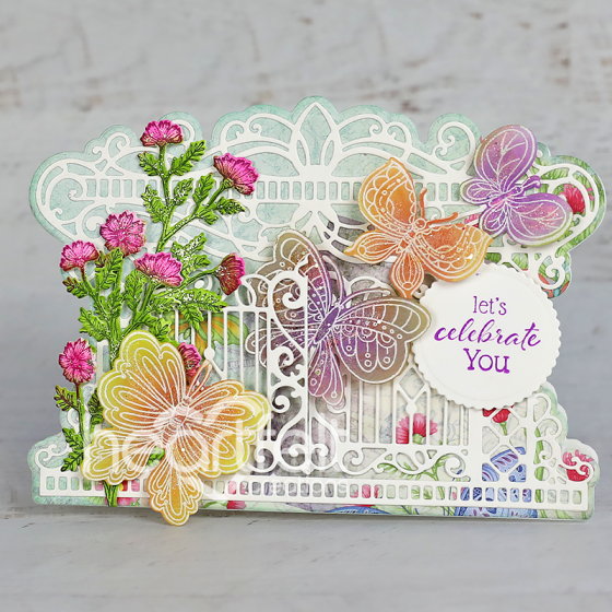 Heartfelt - Small Floral Butterfly - Dies - 4