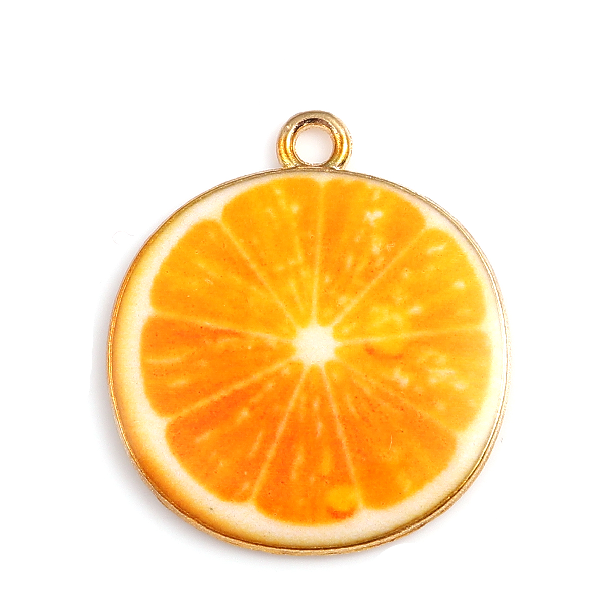 Charm  Enameld Orange