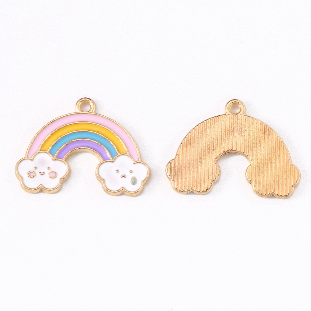 Charm   enamel rainbow,cloud - 2