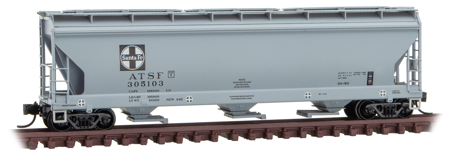Hopper 3-bay covered ATSF #ATSF 305103