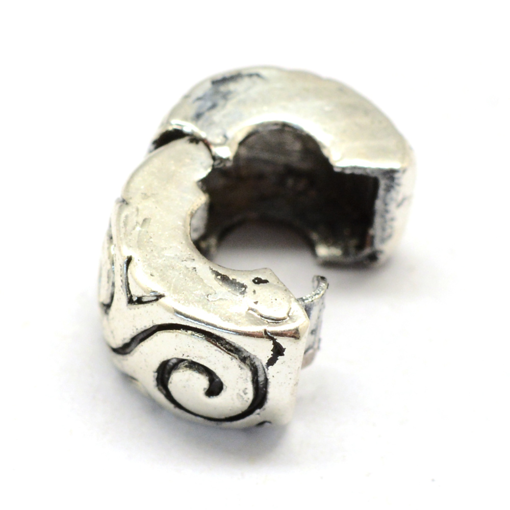 Pärla / Charm -Klämstopp,  swirl