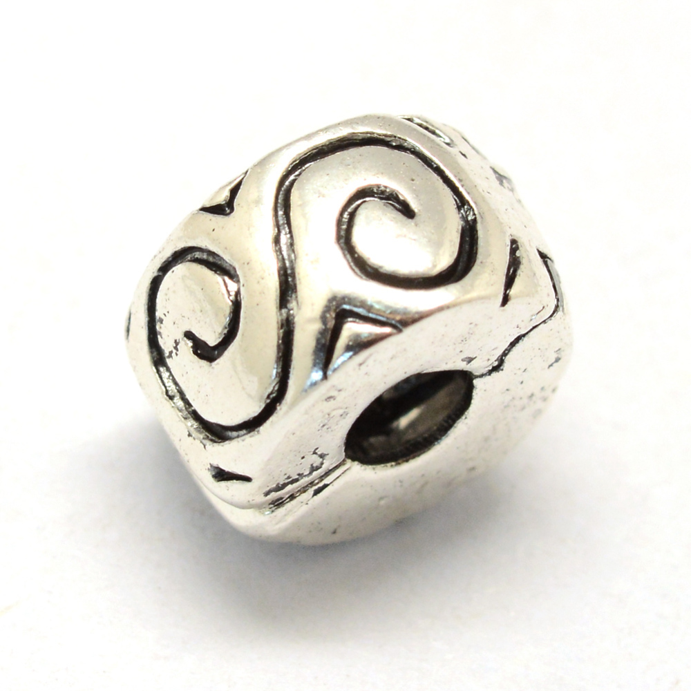 Pärla / Charm -Klämstopp,  swirl - 3