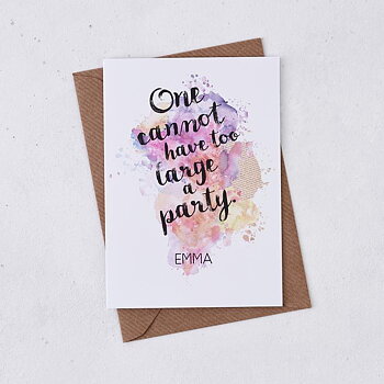 Jane Austen : WP Emma Too large a party - Kort med kuvert