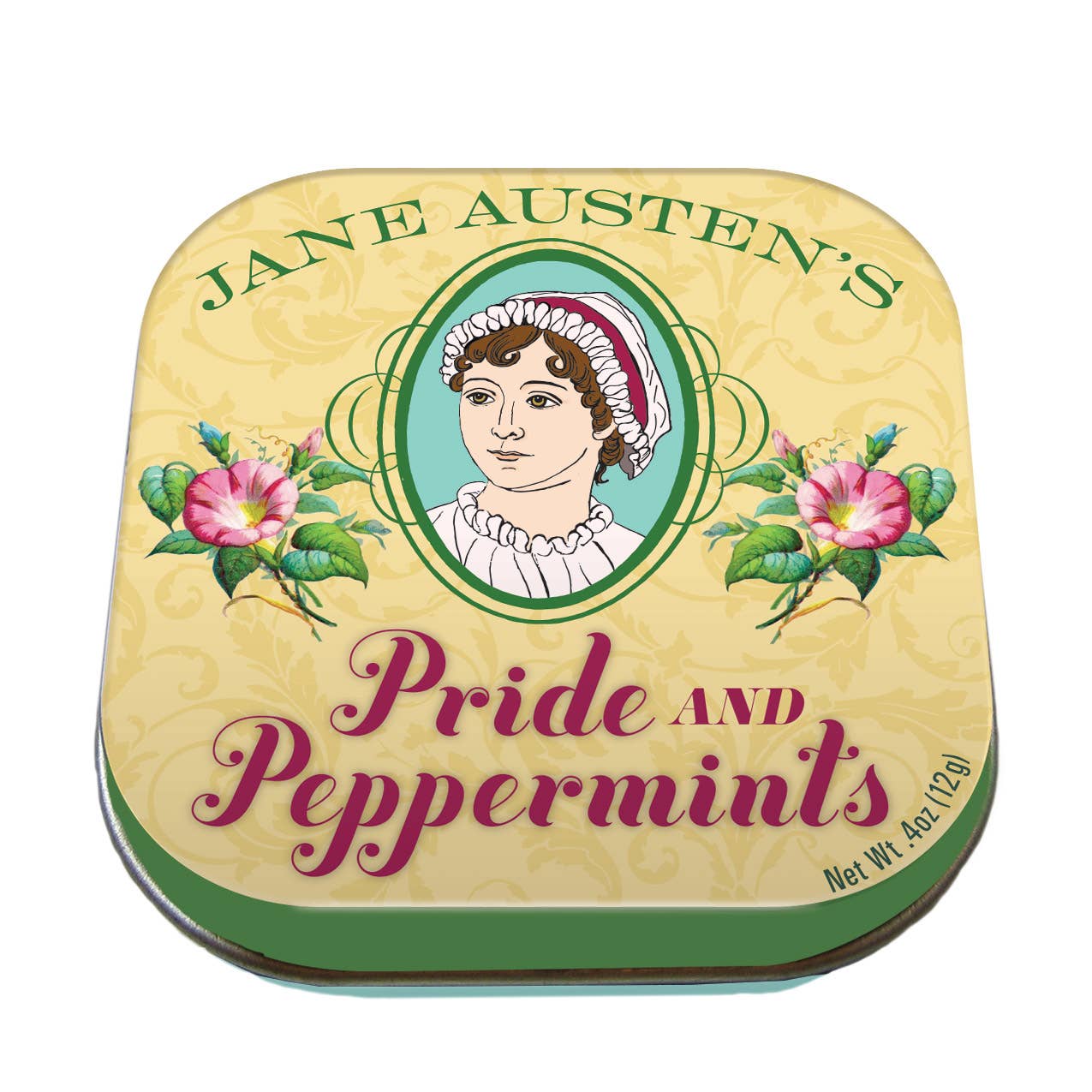 Jane Austen Pride and Peppermint - Sockerfria mintpastiller i plåtask