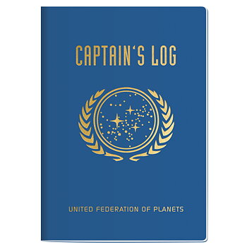 Star Trek : Full Size Captains Log Notebook - Skrivhäfte linjerat och med faktasidor