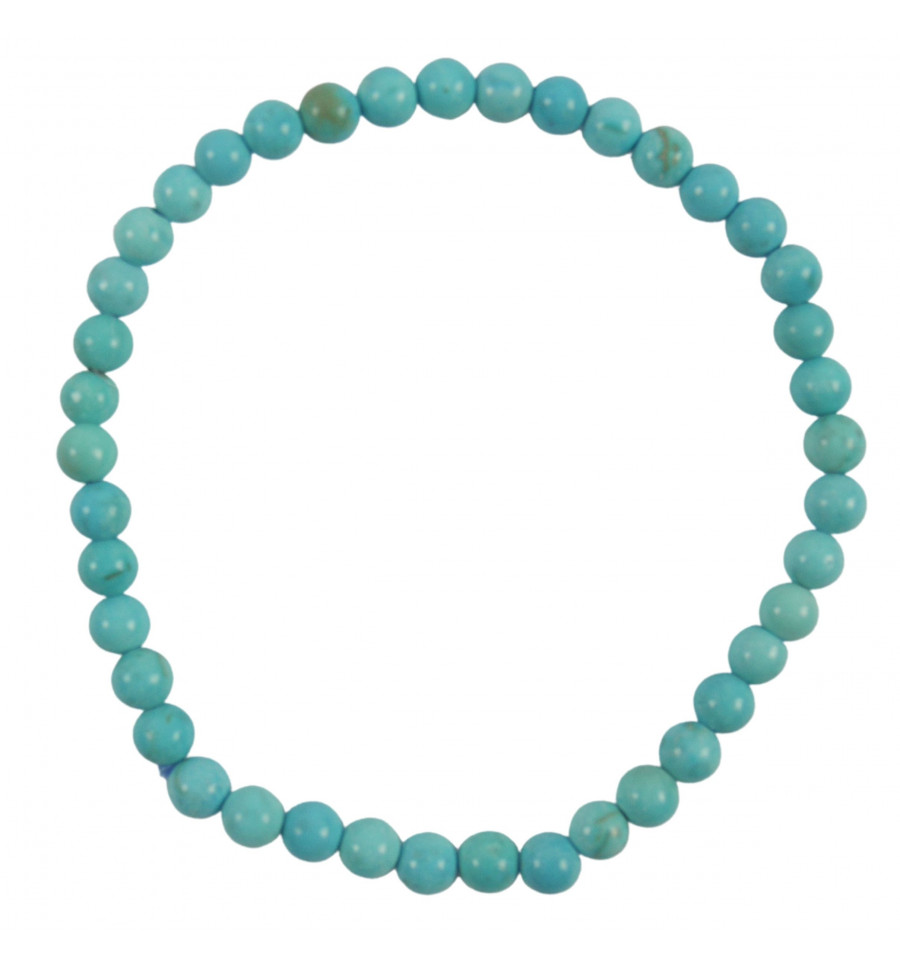 Turkos  Armband  - 4mm Pärlor