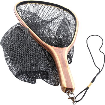 Fly fishing net catch & release with rubber mesh 60cm