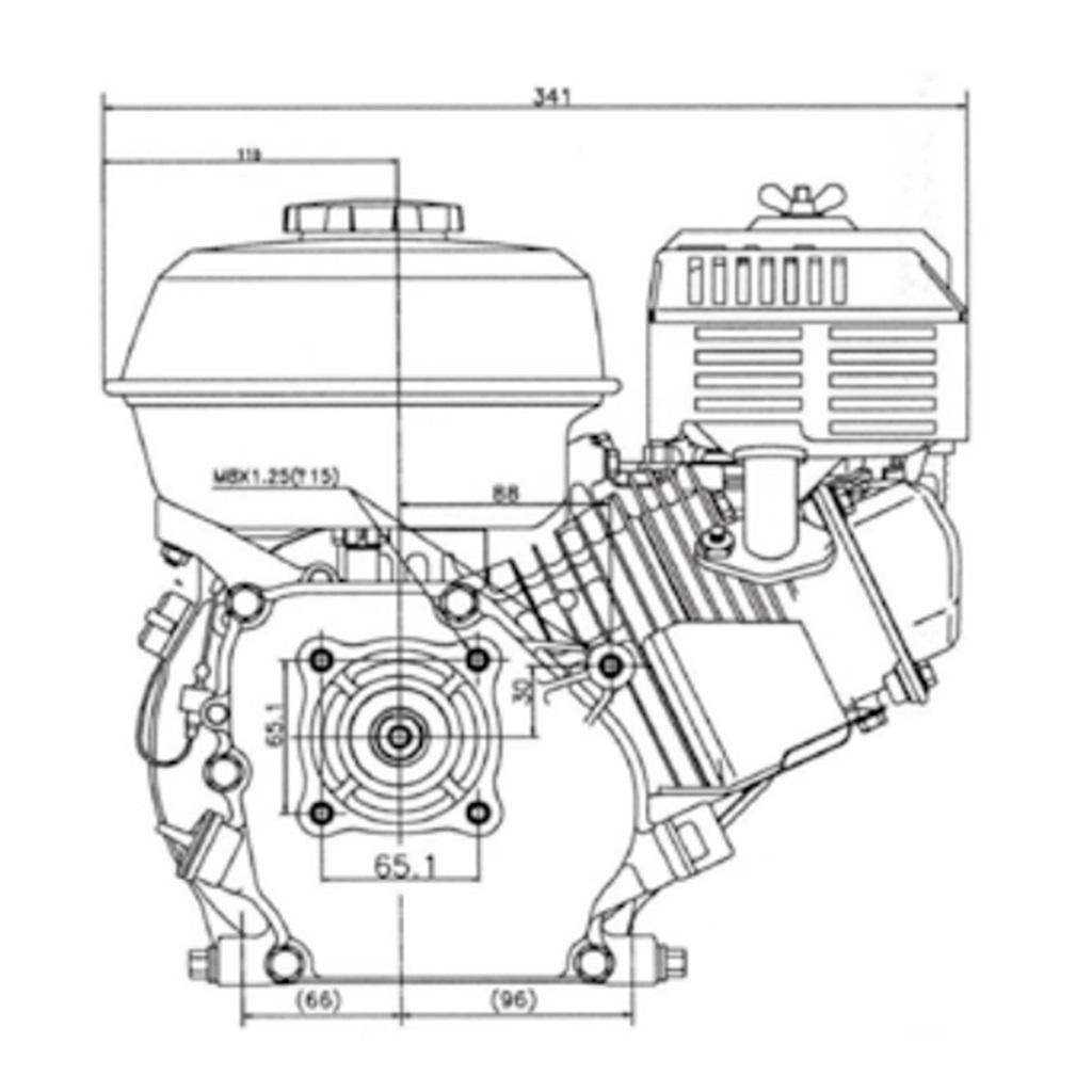 Bensinmotor Loncin 4,0 hk med 18 mm axel.  - 8