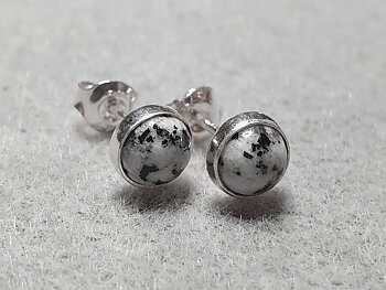 Ear stud approx. 6,8mm granite 925-silver