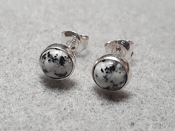 Ear stud approx. 6,8mm granite 925-silver