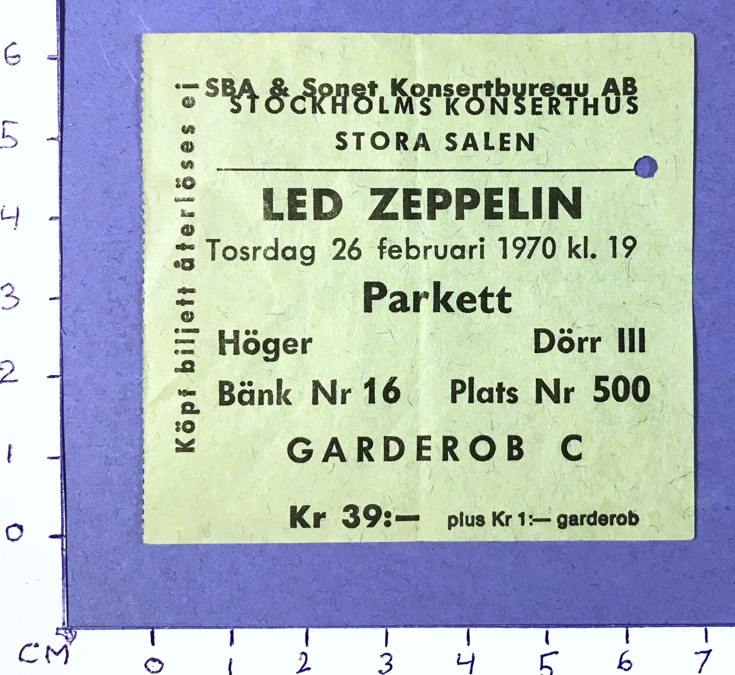 LED ZEPPELIN - Stockholm 1970