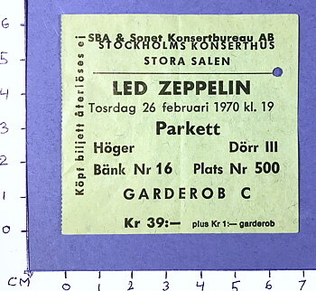 LED ZEPPELIN - Stockholm 1970