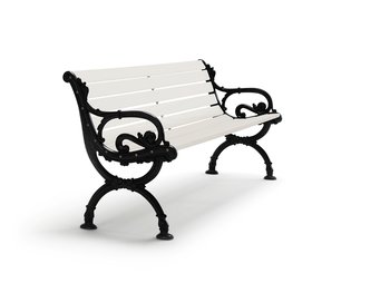 Parksoffa Byarum vitlackerad 155 cm