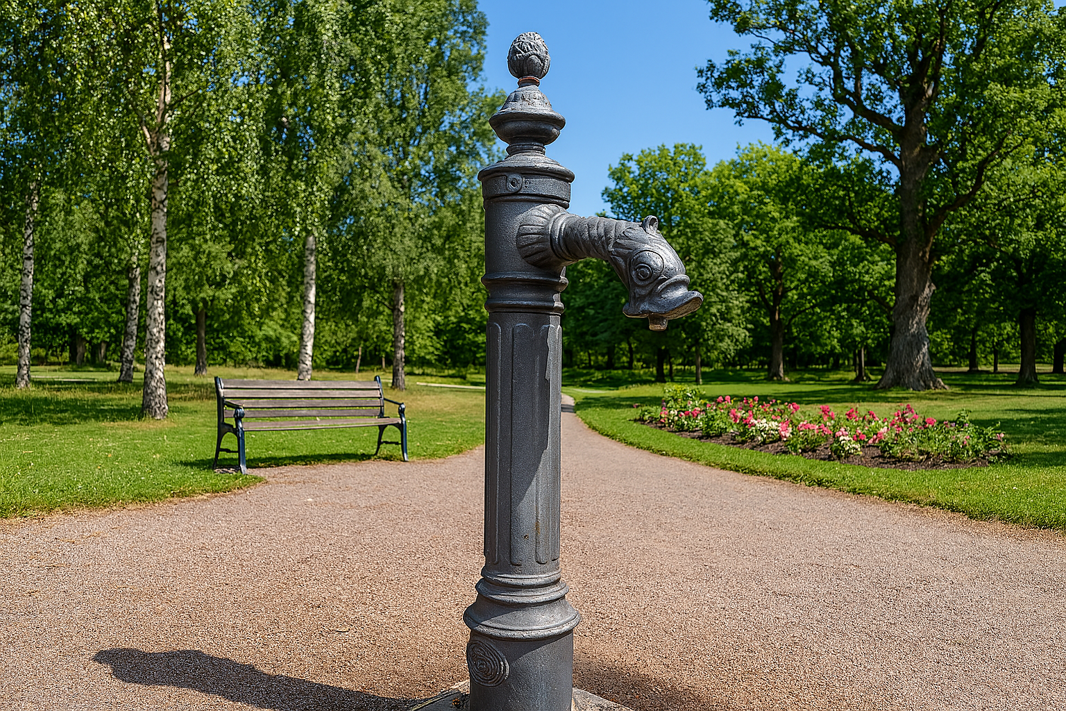 Vattenpost Malmkranen med tryckventil