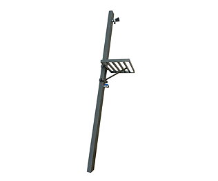 Vattenpost, rostfri med kannhylla, med tryckventil