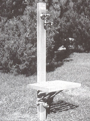 Vattenpost, rostfri med kannhylla, med tryckventil - 3
