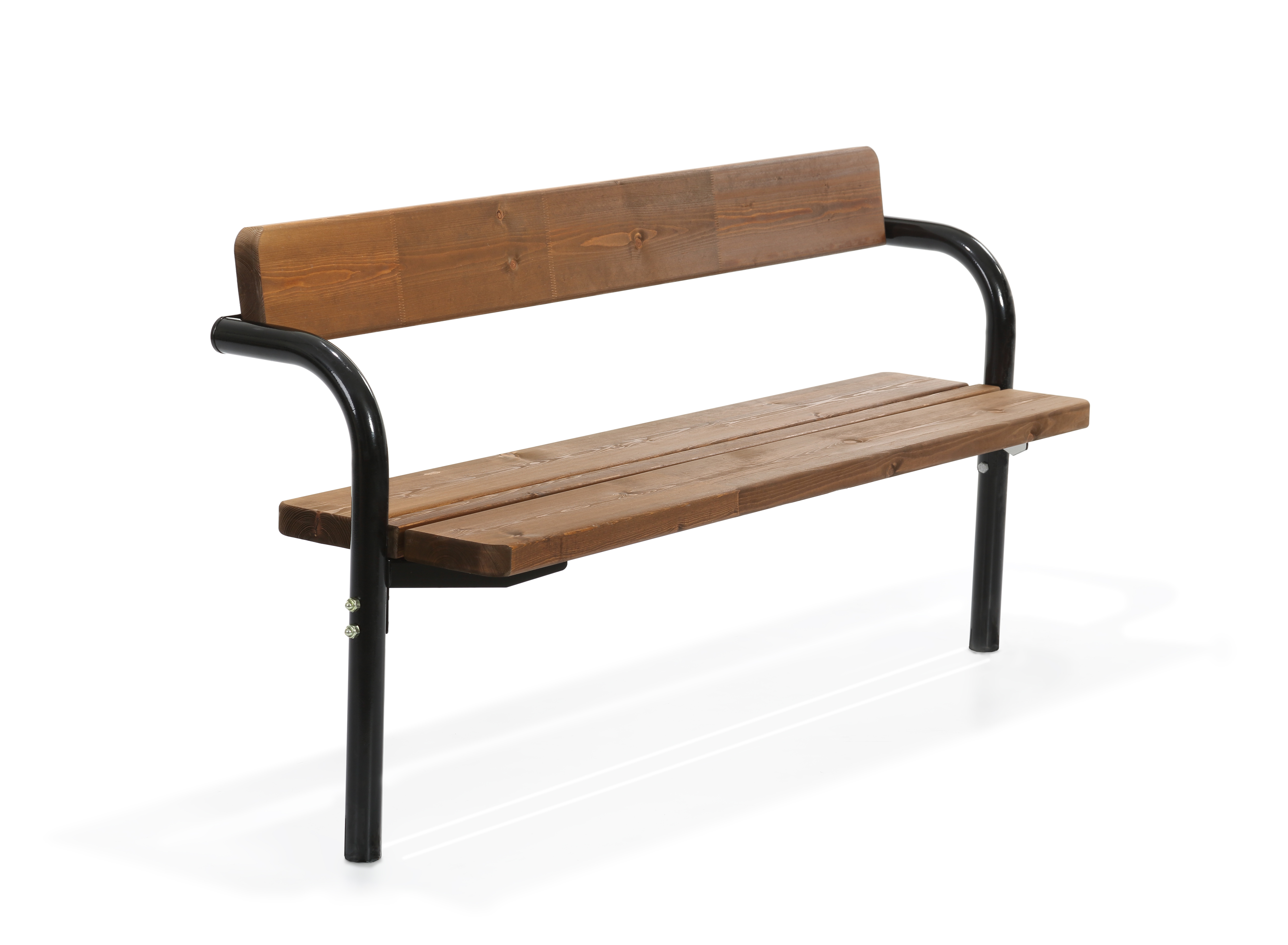 Parksoffa Rörkröken 160cm Barkbrun/Svart