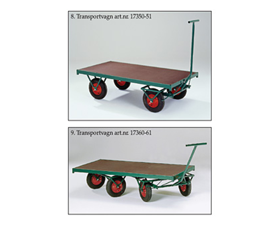Transportvagn med broms, 1x2,5 meter.