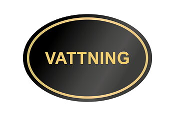 Skylt, Vattning, oval
