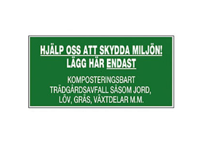 Miljödekal Komposterbart 300*150 mm