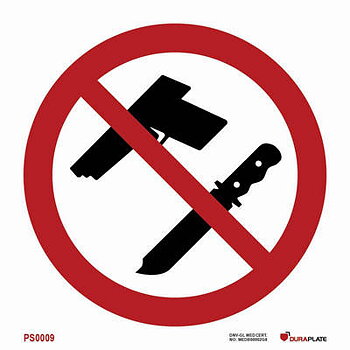 Förbudsskylt (PSS) "Vapenförbjud"