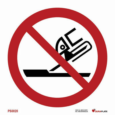 Prohibition sign (PSS) "Do not use for face grinding"