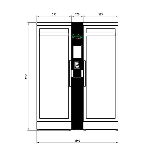 Frontdekal Foodies SmartFridge 850 
