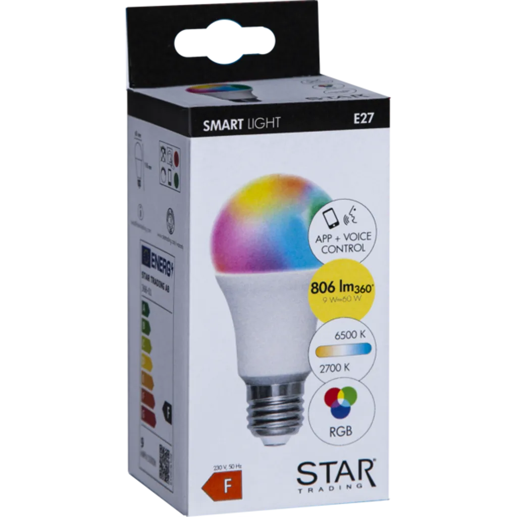 LED-lampa E27 A60 Smart dim (app) 9W 2700K 806 lumen - 4
