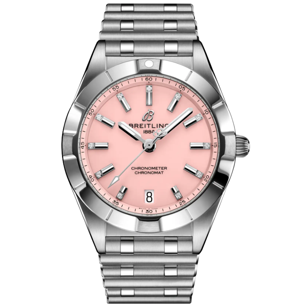 Breitling A77310101A3A1 Breitling Chronomat 32 rosa med diamant index